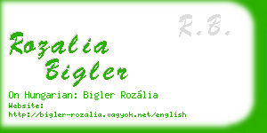 rozalia bigler business card
